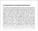 [Computation of] mathematical functions