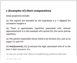 [Examples of] short computations