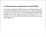 Formulas [and computational irreducibility]