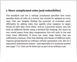 More complicated rules [and reducibility]