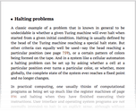 Halting problems