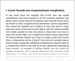 Lower bounds [on computational complexity]