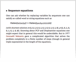 Sequence equations