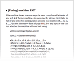 [Turing] machine 1507