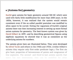 [Axioms for] geometry