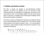 Cellular automaton axioms