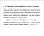 Groups and semigroups [and operator systems]