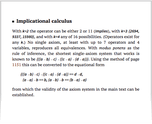 Implicational calculus