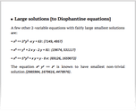 Large solutions [to Diophantine equations]