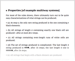 Properties [of example multiway systems]