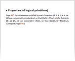 Properties [of logical primitives]