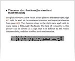 Theorem distributions [in standard mathematics]