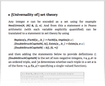 [Universality of] set theory