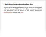 Built-in cellular automaton function