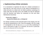 Implementing cellular automata