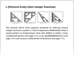 [Patterns from] other integer functions