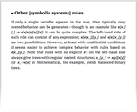 Other [symbolic systems] rules