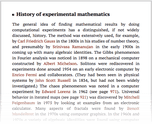 History of experimental mathematics