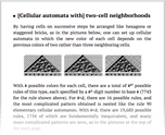 [Cellular automata with] two-cell neighborhoods