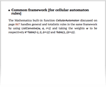 Common framework [for cellular automaton rules]