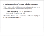 Implementation of general cellular automata