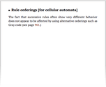 Rule orderings [for cellular automata]