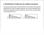 Distribution of behavior [in mobile automata]