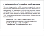 Implementation of generalized mobile automata