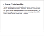 Counter [Turing] machine