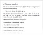 Fibonacci numbers