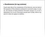 Randomness [in tag systems]