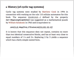History [of cyclic tag systems]