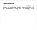 Non-power bases