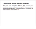 Substitution systems [and digit sequences]