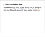 Other integer functions