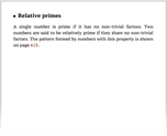 Relative primes