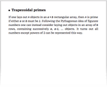 Trapezoidal primes