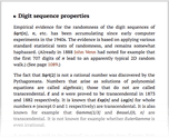 Digit sequence properties