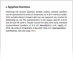 Egyptian fractions