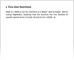 Two sine functions