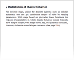 Distribution of chaotic behavior