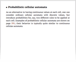 Probabilistic cellular automata