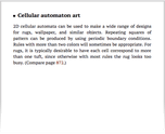 Cellular automaton art