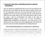 General rules [for multidimensional cellular automata]