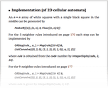 Implementation [of 2D cellular automata]