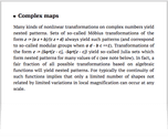 Complex maps