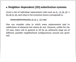 Neighbor-dependent [2D] substitution systems