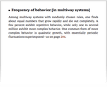 Frequency of behavior [in multiway systems]