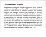 Constraints on formulas