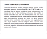 Other types of [2D] constraints